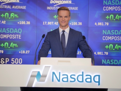 Manuel Koch an der Nasdaq